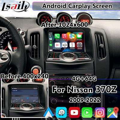 Lsailt οθόνη 7 αρρενωπή πολυμέσων αυτοκινήτων ίντσας για τη Nissan 370Z Teana 2009-παρούσα με την τηλεοπτική διεπαφή Carplay