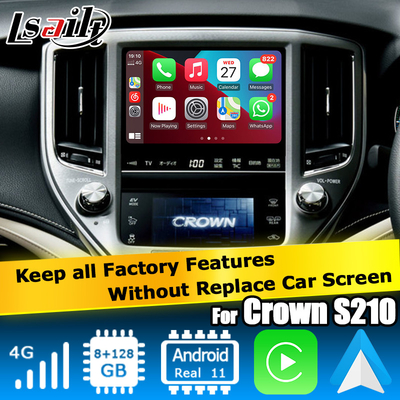 8+128GB Toyota Crown Android Carplay διεπαφή 14ης γενιάς AWS214 GWS215 S210 που τροφοδοτείται από την Qualcomm