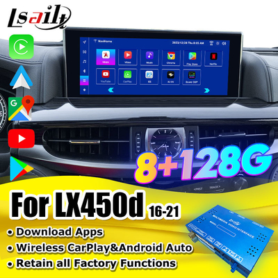 Lsailt Android CarPlay Interface για Lexus LX LX570 LX460D 2013-2021 Υποστήριξη YouTube, NetFlix, Εικονίδιο Κεφαλαίου