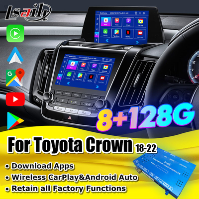 Toyota Android CarPlay Interface για το Toyota Crown S220 2018-2022 Υποστήριξη μοντέλου JDM Προσθήκη ραδιοφώνου FM Moudel, YouTube