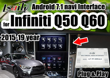 Αρρενωπό ραδιόφωνο υποστήριξης διεπαφών 7,1 πολυμέσων τηλεοπτικό carpaly/αρρενωπό αυτοκίνητο για Infiniti 2015-2019 Q50 Q60