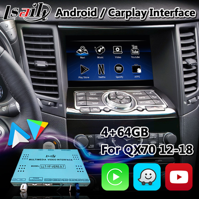4+64 GB Ασύρματη διεπαφή Android Auto Android Carplay για Infiniti QX70 QX50 QX60 Q70