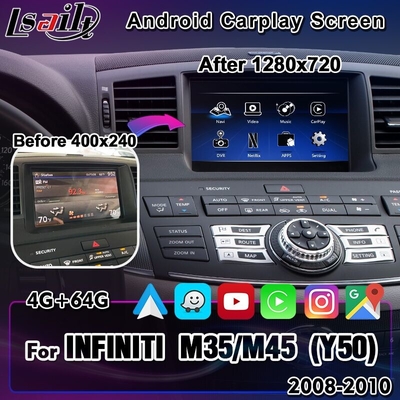 Lsailt 8 αρρενωπή Carplay οθόνη ίντσας HD για τη σειρά 2008-2013 Infiniti Μ με την επίδειξη M25 M30d M37 M56 M35h πολυμέσων