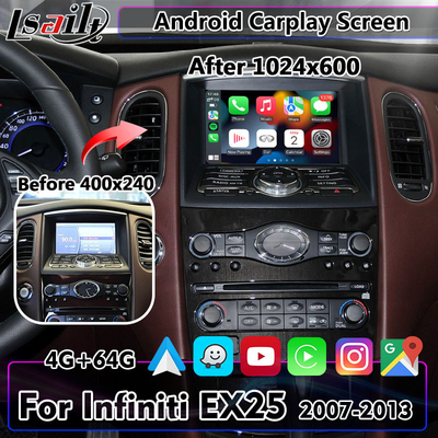 Οθόνη πολυμέσων αυτοκινήτου Lsailt Android Screen Car για Infiniti EX25 EX35 EX37 EX30D 2007-2013