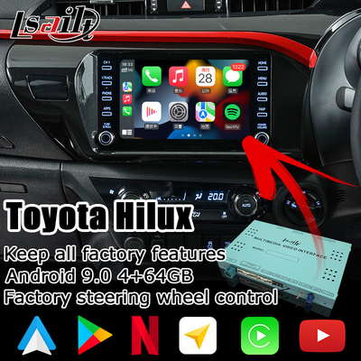 Ασύρματη carplay αρρενωπή αυτόματη αφή 3 διεπαφών πολυμέσων της Toyota Hilux αρρενωπή