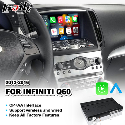 Lsailt Android Auto CP AA OEM Ενσωμάτωση Carplay Διασύνδεση Για Infiniti Q60 2013-2016