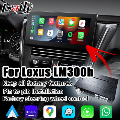 Ασύρματος αρρενωπός αυτόματος carplay για την προβολή οθόνης Lexus LM300h LM350 LM