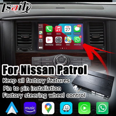Ασύρματη carplay αρρενωπή αυτόματη βελτίωση ύφους cOem περιπόλου Y62 της Nissan από Lsailt