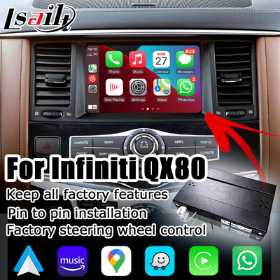Αρρενωπή αυτόματη ασύρματη carplay λύση συμβατή Αυστραλία βελτίωσης ύφους cOem Infiniti QX80