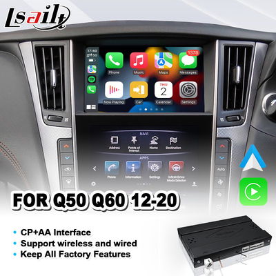 Ασύρματη αρρενωπή αυτόματη διεπαφή Carplay Lsailt για Infiniti Q50 Q60 Q50s 2015-2020