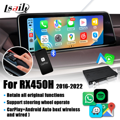 Διεπαφή Lexus CarPlay για RX450H 2016-2022 RX350 Υποστήριξη ασύρματου Android Auto, Κάμερες