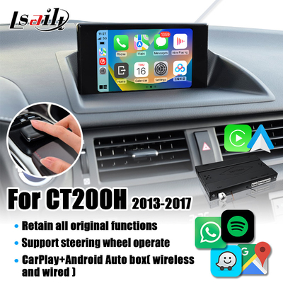 Ασύρματη ενότητα CarPlay Lsailt για Lexus CT200 2013-2022 με το αρρενωπό αυτοκίνητο, χάρτης Google