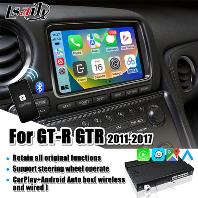 Διεπαφή Carplay για το ενσωματωμένο ασύρματο αρρενωπό αυτοκίνητο της Nissan GT-ρ GTR R35 2008-2017, σύνδεση καθρεφτών