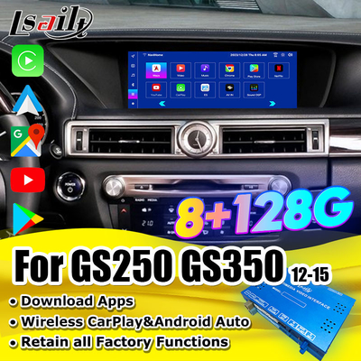 Lsailt Wireless CarPlay Android Interface για Lexus GS200t GS450H 2012-2021 Με YouTube, NetFlix, Android Auto