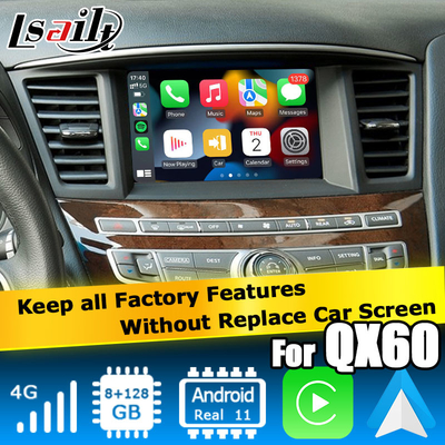 Infiniti QX60 GPS Android αυτο Carplay Σύστημα πλοήγησης Πολυμέσων Διασύνδεση Android 11 8+128GB