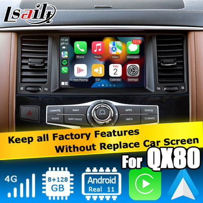 Carplay Android Auto Multimedia Interface Box Βίντεο Διασύνδεση Infiniti QX80 2018
