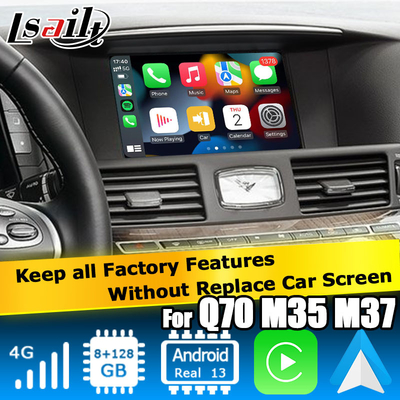 Android 13 8+128 Carplay video Interface Για το Infiniti Q70 / M35 M37 Fuga Υποστήριξη Youtube