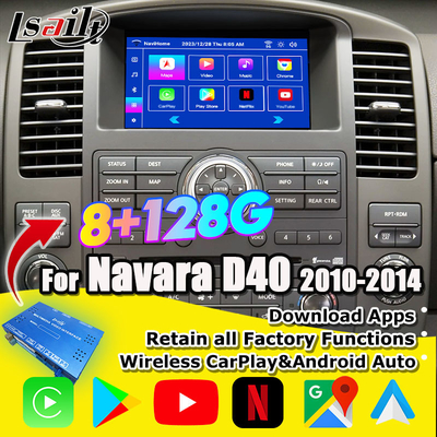 Lsailt Android 13 Διασύνδεση έξυπνης ψυχαγωγίας για Nissan Navara D40, Pathfinder R51 με ασύρματο CarPlay, NetFlix