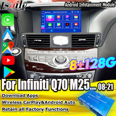 8G Qualcomm Android Multimedia Interface για το Infiniti Q70 M45 M25 2010- Ασύρματο CarPlay Box, Android Auto, NetFlix