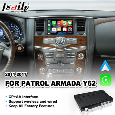 Ασύρματο Carplay Android Auto Interface για το 2011-2017 Nissan Patrol Y62