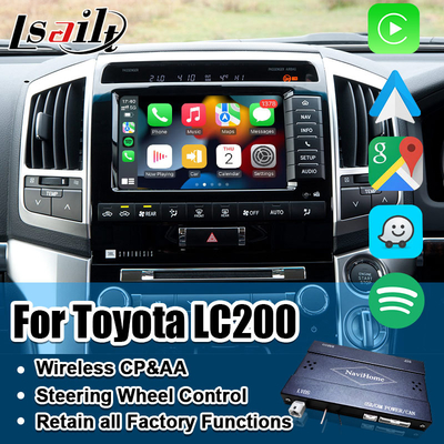 Πλαγκ και Πλέι Apple CarPlay Διασύνδεση για Land Cruiser 200 2013-2021 Πολυγλωσσική, 360 κάμερα, Υποστήριξη αντίστροφης κάμερας