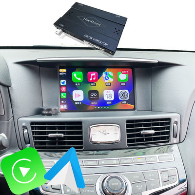 Διεπαφή CarPlay για Infiniti Q70 Q70L M35 M45 Fuga 2009-2019 Ασύρματος αντάπτορας Android Auto Ενσωμάτωση κατοπτρισμού κινητού τηλεφώνου, θερμοκρασία AC