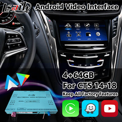 Διεπαφή βίντεο πλοήγησης GPS Android Lsailt για σύστημα CUE Cadillac CTS 2013-2019 με Carplay