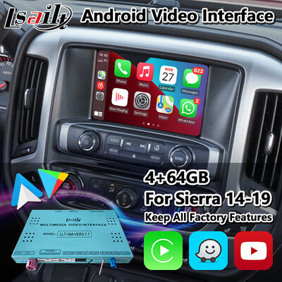 Lsailt Android Multimedia Video Interface για το 2014-2019 GMC Sierra 1500 2500 3500 Σύστημα Intellilink με Carplay