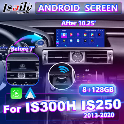 Lsailt 10,25 ιντσών Android Carplay πολυμέσων οθόνη για το 2013-2020 Lexus IS Knob IS250 IS200t IS300 IS300h IS350