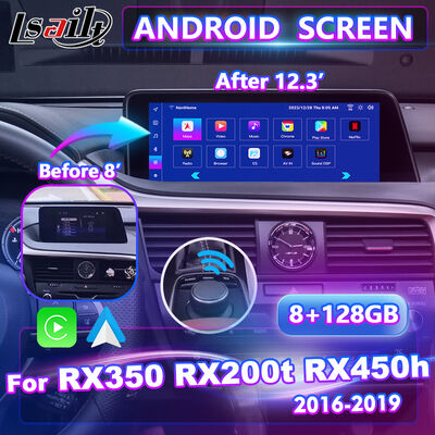 Lsailt Android Carplay πολυμέσων οθόνη διεπαφής για το 2016-2019 Lexus RX Knob RX350 RX450h RX200t RX300