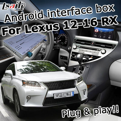 Τηλεοπτική διεπαφή έκδοσης 12-15 Lexus RX350, 2/3GB προαιρετικό carplay αρρενωπό αυτοκίνητο κιβωτίων ναυσιπλοΐας RAM αρρενωπό