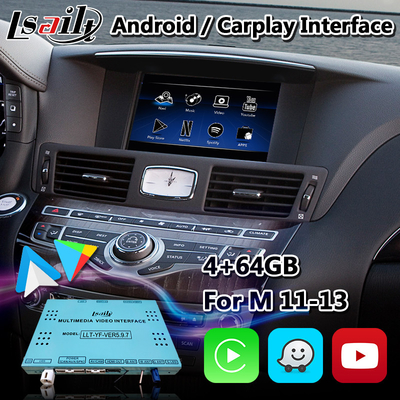 Αρρενωπή διεπαφή πολυμέσων Carplay Lsailt για Infiniti M37S M37 με NetFlix Yandex