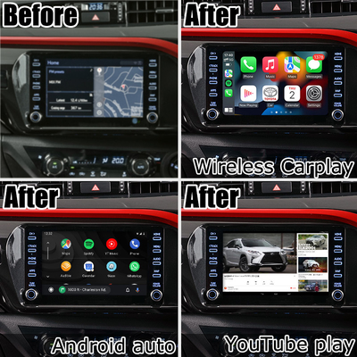 Toyota Hilux Android 13 πολυμέσων βίντεο διεπαφή ασύρματο carplay Android auto touch 3