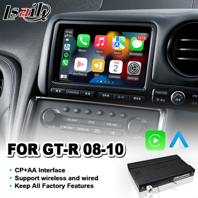 Αρρενωπή αυτόματη διεπαφή Carplay Lsailt για τη Nissan GTR GT-ρ R35 Nismo 2008-2010
