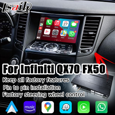 Ασύρματο κιβώτιο αυτόματης διασύνδεσης carplay android για Infiniti FX35 FX37 FX50 QX70