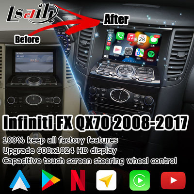 INFINITI QX70 FX35 FX37 αναβάθμιση οθόνης HD ασύρματη carplay android auto IT06