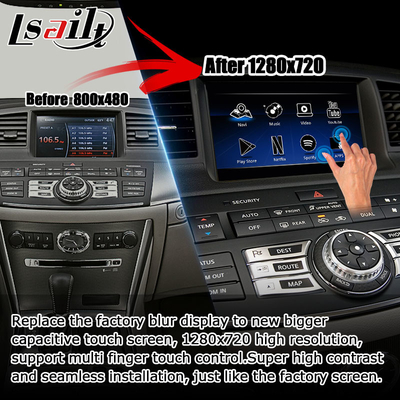 Infiniti M35 M45 Nissan Fuga HD αναβάθμιση οθόνης αφής πολλαπλών δακτύλων carplay διασύνδεση βίντεο android auto