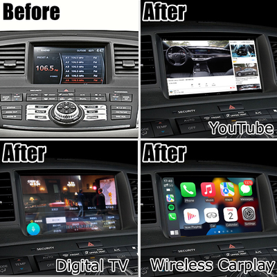 Infiniti M35 M45 Nissan Fuga HD αναβάθμιση οθόνης αφής πολλαπλών δακτύλων carplay διασύνδεση βίντεο android auto