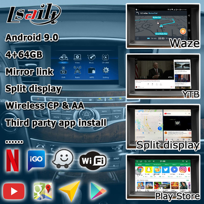 HD οθόνη αφής πολλαπλών δακτύλων carplay αυτόματη αναβάθμιση android για Infiniti QX60 JX35 2013-2016 IT06
