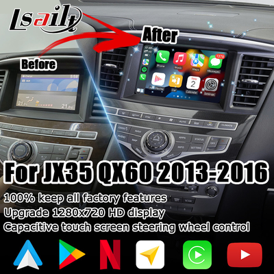 HD οθόνη αφής πολλαπλών δακτύλων carplay αυτόματη αναβάθμιση android για Infiniti QX60 JX35 2013-2016 IT06