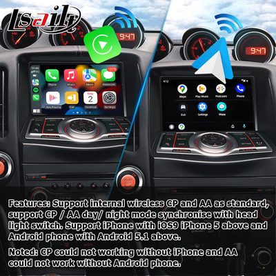 Nissan 370z μη καταστροφική οθόνη HD Youtube ασύρματη carplay αυτόματη αναβάθμιση android