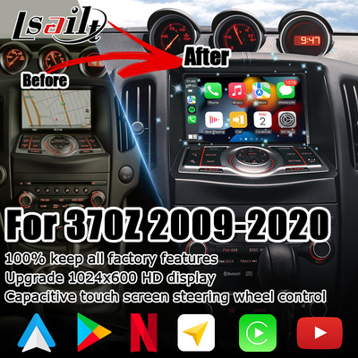 Nissan 370z μη καταστροφική οθόνη HD Youtube ασύρματη carplay αυτόματη αναβάθμιση android