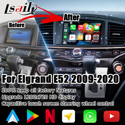 Nissan Elgrand E52 HD muti touch touch HD οθόνη αναβάθμιση ασύρματης carplay android auto