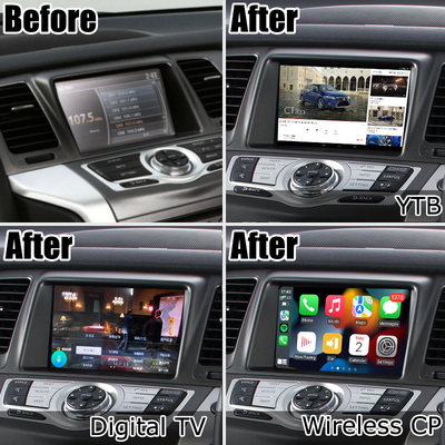 Nissan Murano Z51 Android HD αναβάθμιση οθόνης Android auto carplay Youtube waze Netflix play