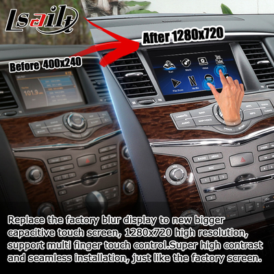 Αναβάθμιση οθόνης αφής Nissan Patrol Y62 2010-2016 με διεπαφή βίντεο android carplay youtube