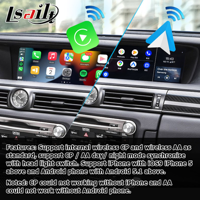 Ασύρματη αυτόματη διασύνδεση carplay android για Lexus GS450h GS350 GS200t από την Lsailt