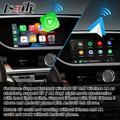 Lexus ES ES350 ES250 ES300h ασύρματο carplay android auto screen mirroring module box Lsailt