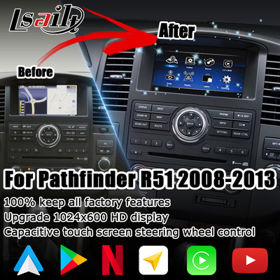 Nissan Pathfinder IT08 R51 HD αναβάθμιση οθόνης ασύρματου carplay android auto navigation box