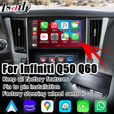 Ασύρματη carplay αρρενωπή αυτόματη διεπαφή μέσων προβολής οθόνης Infiniti Q50 Q60