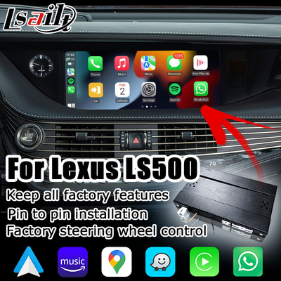 Ασύρματη carplay αρρενωπή αυτόματη οθόνη Lexus LS500 LS500h LS350 που αντανακλά τη διεπαφή